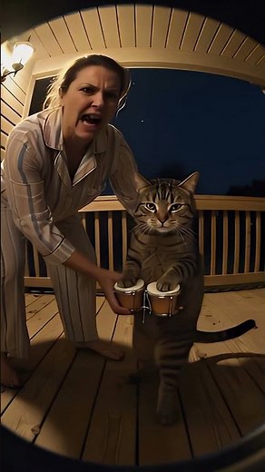 Cat Band Vol. 4: He Found Bongo Drums. (Doorbell Cam Footage)