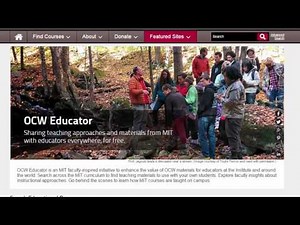 OCW Educator: Sharing teaching approaches and materials from MIT with educators everywhere, for free