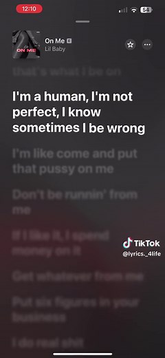 “On Me” Lil Baby #lyrics #lyricsvideo #lilbaby #fyp #fypシ | lil baby