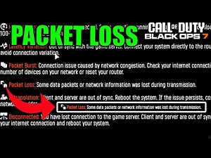COD BLACK OPS 7 PACKET LOSS ISSUE FIX - Call of Duty BO7 Packets Guide & Tutorial Solution