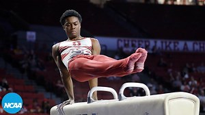 Watch Khoi Young on pommel horse at 2022 NCAA men's gymnastics qualifiers