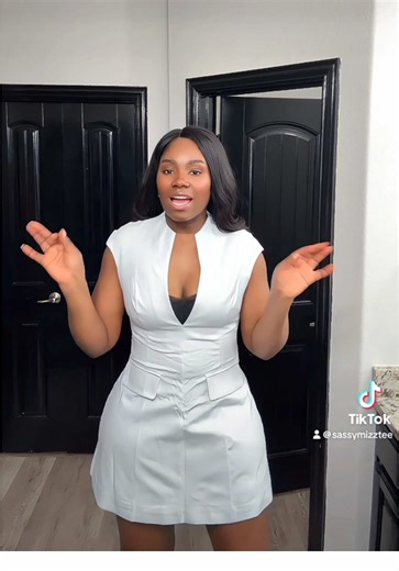 Super cute mini dress #minidress #tiktokfashion #dress #whitedress