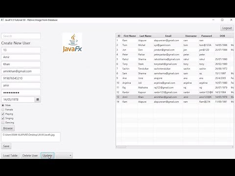 JavaFX 8 Tutorial 50 - Retrieve Image from Database