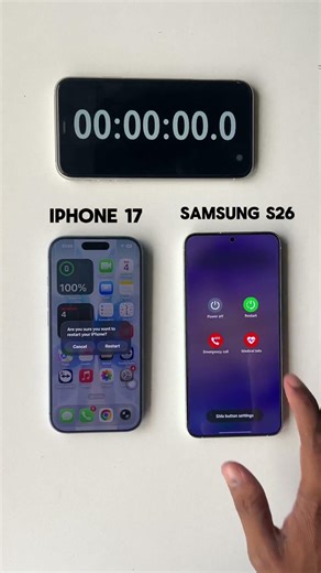 iPhone 17 vs Samsung S26 Speed Test: Boot Up & App Launch