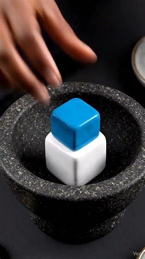 【4K】【ASMR】Sapphire + White Porcelain Mix-Cold Clean ASMR Grind #asmr #relaxing #oddlysatisfying #ai