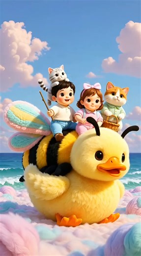 Cute Duck Cartoon Adventures with Friends