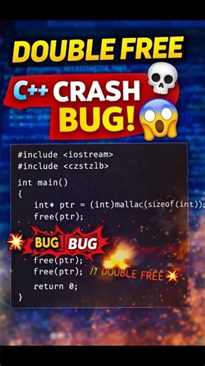 This C++ Bug Can Crash Your Program 💀 (Double Free Error)