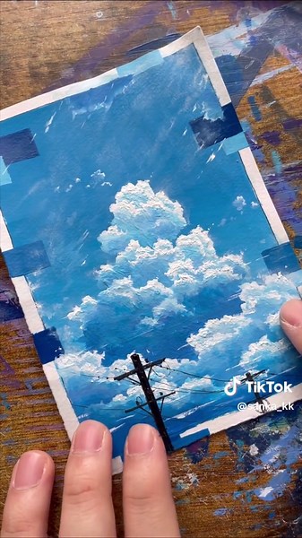 夏の青空イラスト: 青空絵と夏の空を描く方法