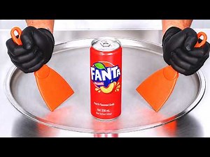 ASMR | Fanta Peach - Ice Cream Rolls