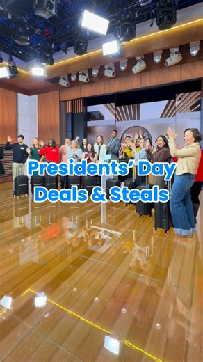 GMA Deals on Instagram: "Presidents’ Day @goodmorningamerica 🇺🇸✨ Superfans, serious savings, and so much behind-the-scenes fun bringing you today’s Deals & Steals 💥💻Everything you saw this morning is at least 50% off plus FREE shipping 🛍️🛒 — but only for a limited time. Head to GMADeals.com to shop before these deals disappear. #partner"