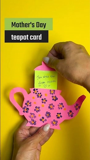 Surprise Mom with this DIY Teapot Message Card! 💐 Mother's Day Craft