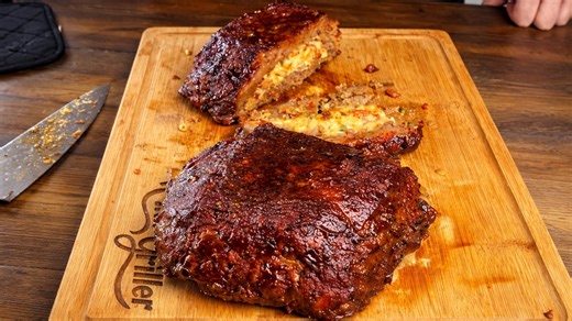 How to make a stuffed jalapeno meatloaf with mac and cheese