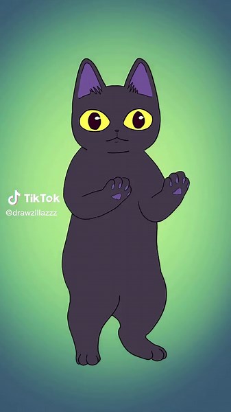 Wednesday Addams Cat Dance Animation