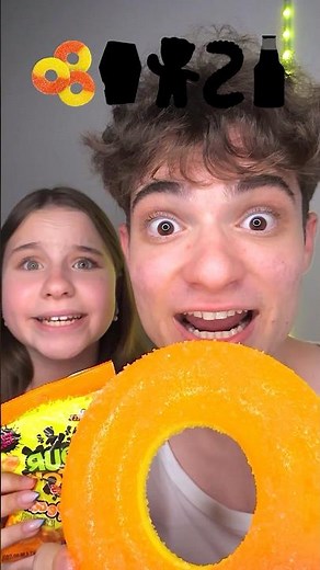 Giant Sour Candy Challenge with My Sister! 🤤