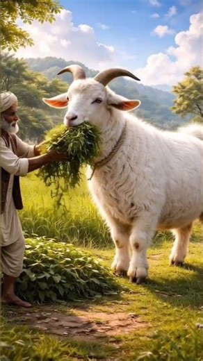 A big goat enters the village, beautiful story #shorts #ai #goat #trending