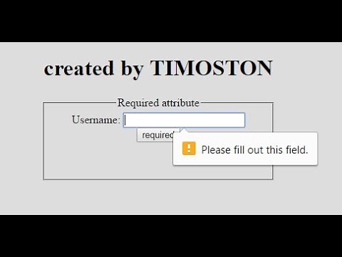 How Required Form Attribute works in HTML 5-Easy tutorial 2017(killer tutorial)