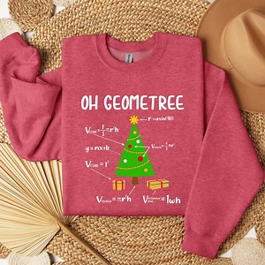 Oh Geometree Christmas Sweater: Math Teacher Holiday Crewneck - Etsy