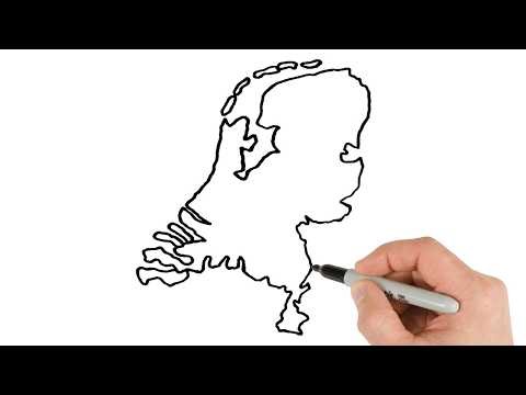 How to Draw Netherlands Map Easy | Country Maps Drawing