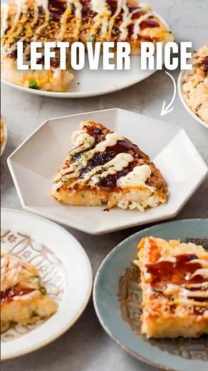 Japanese Leftover Rice Okonomiyaki Everyone Loves!