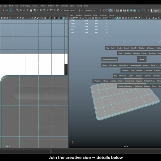 Modeling a Wacom Pen Tablet in Autodesk Maya | Part 1: Blocking #shorts