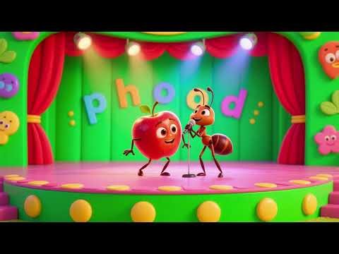Apple and Ant Sing Phonics | Nursery Rhymes & Kids Song | Learn Letters & Sounds for Toddlers