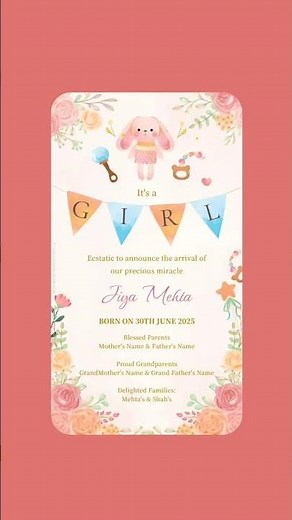 Create ADORABLE Birth Announcement Cards in Minutes