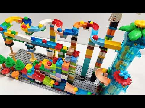 Crazy Marble Run Machine… Giant Rainbow Tower With Extreme Drops! 🔥😱