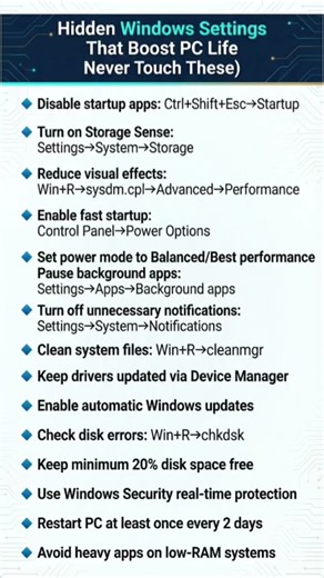 💻 Boost your PC performance like a pro #WindowsTips #PCHacks #BoostPerformance #ComputerTips