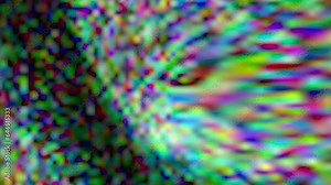 Abstract background te signal bad. TV antenna interference, colorful pixels background. Lost signal, animation