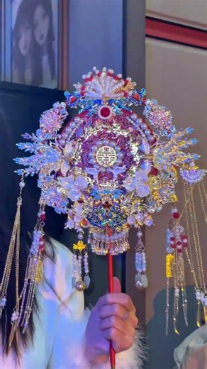 When you get married I ll make you a round fan#Round fan#diy#Wedding gift