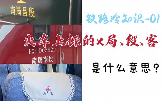 铁路冷知识01 ——坐火车时车上写的x局x段x客是什么？【铁路科普-05】【铁定行】🎵