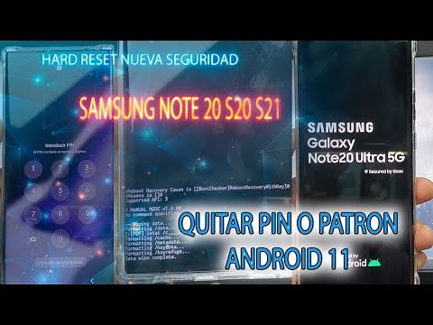 Hard Reset Note 20 ultra 5G como quitar pin o patron huella funcional para S20 S21 Note 10