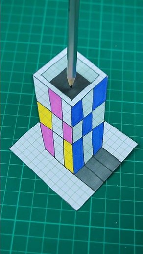 How to Draw 3D Drawings on Graph Paper ✏️ Creative Drawing Ideas ❤️