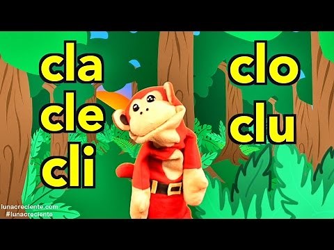 Silabas cla cle cli clo clu - El Mono Sílabo - Videos Infantiles - Educación para Niños #