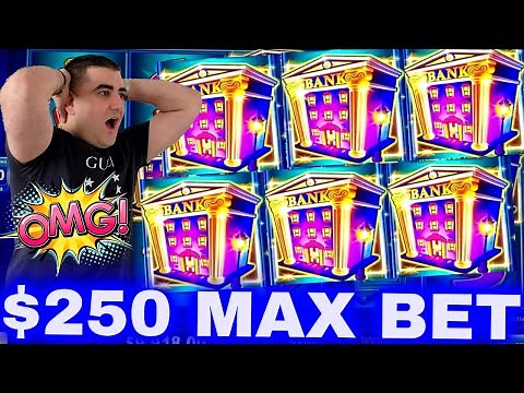 $250 Max Bet Bonus & Re-trigger = MASSIVE HANDPAY JACKPOT On Piggy Bankin