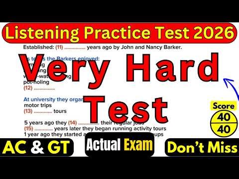 18 April 2026 & 25 April 2026 Very Hard IELTS LISTENING TEST WITH ANSWERS | HARD IELTS LISTENING