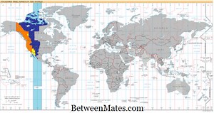 Diferença entre PDT e PST - Países 2025