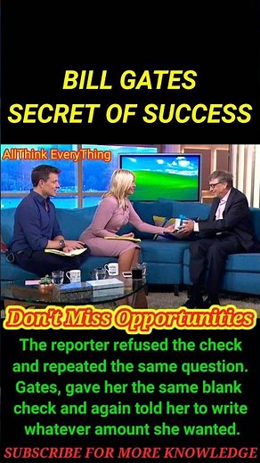 Secret of Success Bill Gates Interview Cheque to interviewer ⚠️Fake⚠️ Don't miss any opportunities
