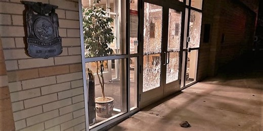 Man gets probation for smashing windows on Portland police precinct with rock
