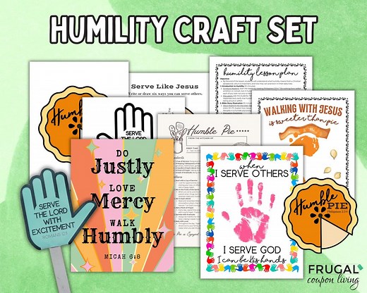 Humility for Kids, Serving Others & Following Footsteps of Jesus Bible-based Crafts, Humble Pie Recipe, Sunday School Humility Lesson Plan - Etsy