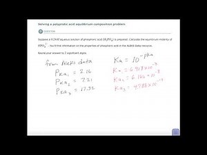 Aleks Solving a polyprotic acid equilibrium composition problem