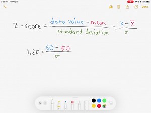 In an English test, the mean is 60 and the standard deviation is 6. Assumingthe scores are normally distributed, what percent of the scores is:a. Less than 72?b. Greater than 66?c. Between 54 and 63?