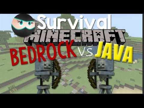 Java vs Bedrock : squelettes.
