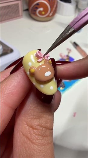 making the cutest rilakkuma spring nails 🌸🍓