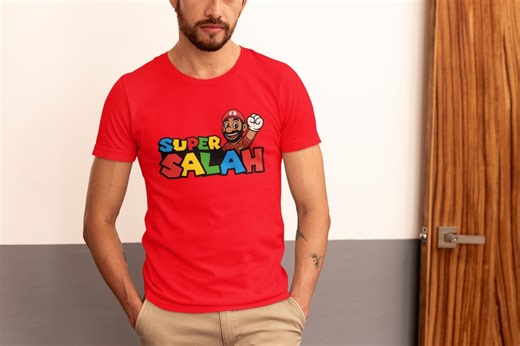 Super Salah Liverpool Fan T-shirt: England Football Gift Mario Inspired Apparel - Etsy