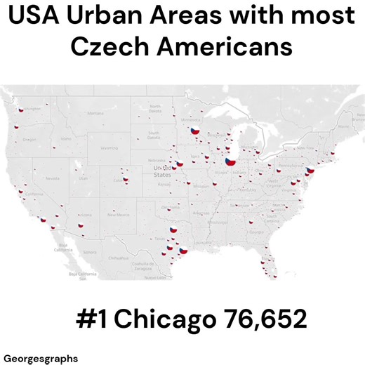 Mexican, Czech, and Honduran Ancestry USA Map