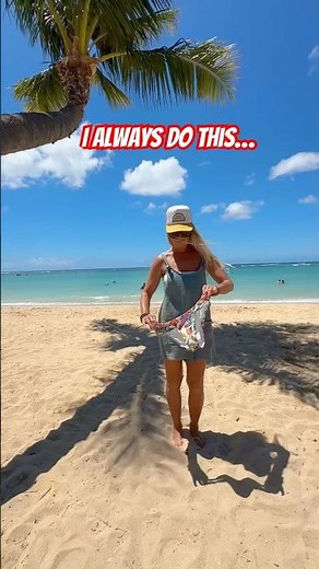 Here’s how to change on the beach while wearing shorts without using any towel to cover up ! #beach