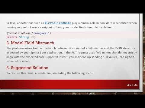 Resolving Error Code 500 in Android Retrofit with Spring Boot PUT Requests