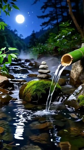 ZenFlow - Soothing Piano Music with Bamboo Water Sounds for Deep Sleep, Meditation & Stress Relief