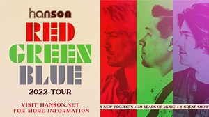 We’re excited to announce our RED GREEN BLUE Tour! Tickets on sale Thursday, Jan 20 at 10am. | Hanson